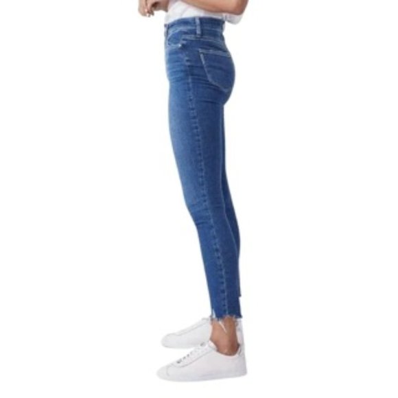 PAIGE - Hoxton High Waist Distressed Hem Ankle Skinny Jeans - Picture 2 of 15